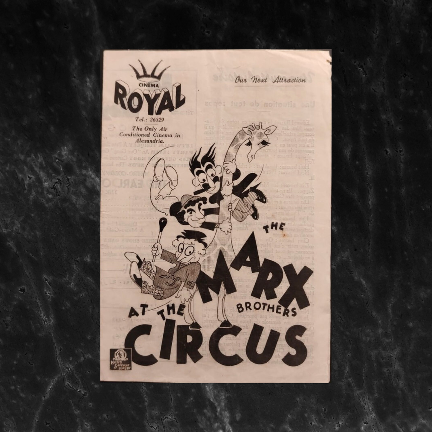 Original Promotional Brochure “The Marx Brothers at the Circus” 1940