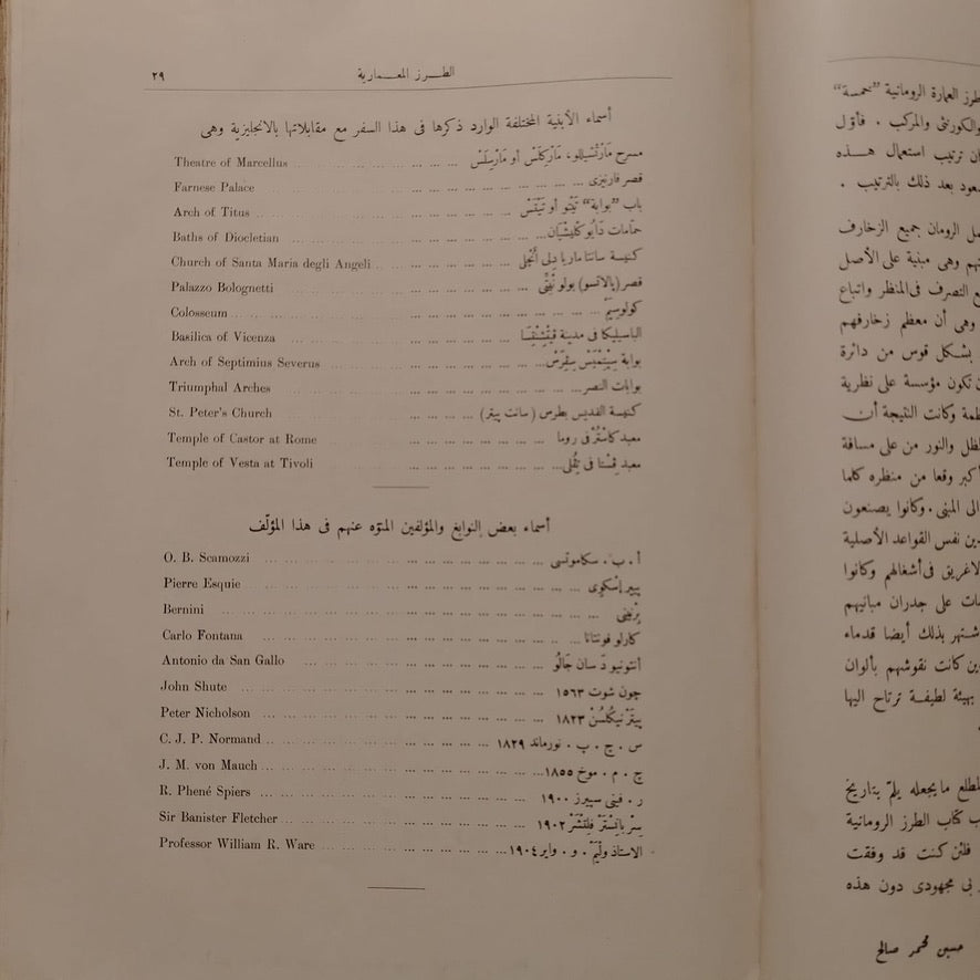 al-Turuz al-Mi‘mariya al-Italiya  الطرز المعمارية الإيتالية \ Book