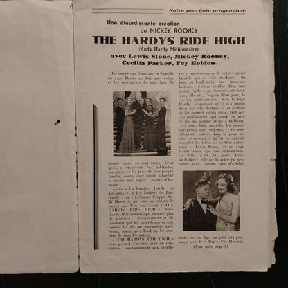 Original Promotional Brochure “The Hardys Ride High” (Mickey Rooney, 1939)