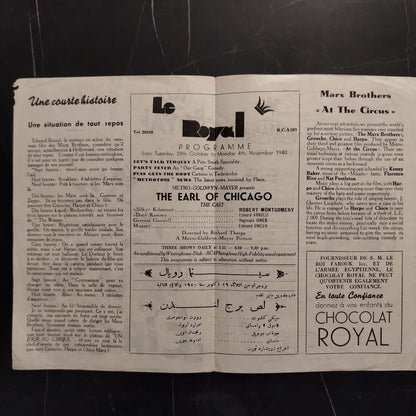 Original Promotional Brochure “The Marx Brothers at the Circus” 1940