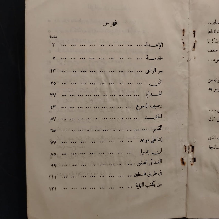 Raseef al-dumou' رصيف الدموع - قصص من فلسطين \ Book