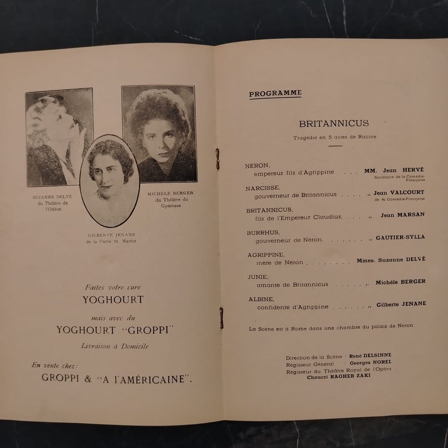 A program for the "Theatre Royal De L'Opera", Monday 28 January 1946 \ Brochure