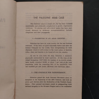 The Palestinian Arab Case \ Book