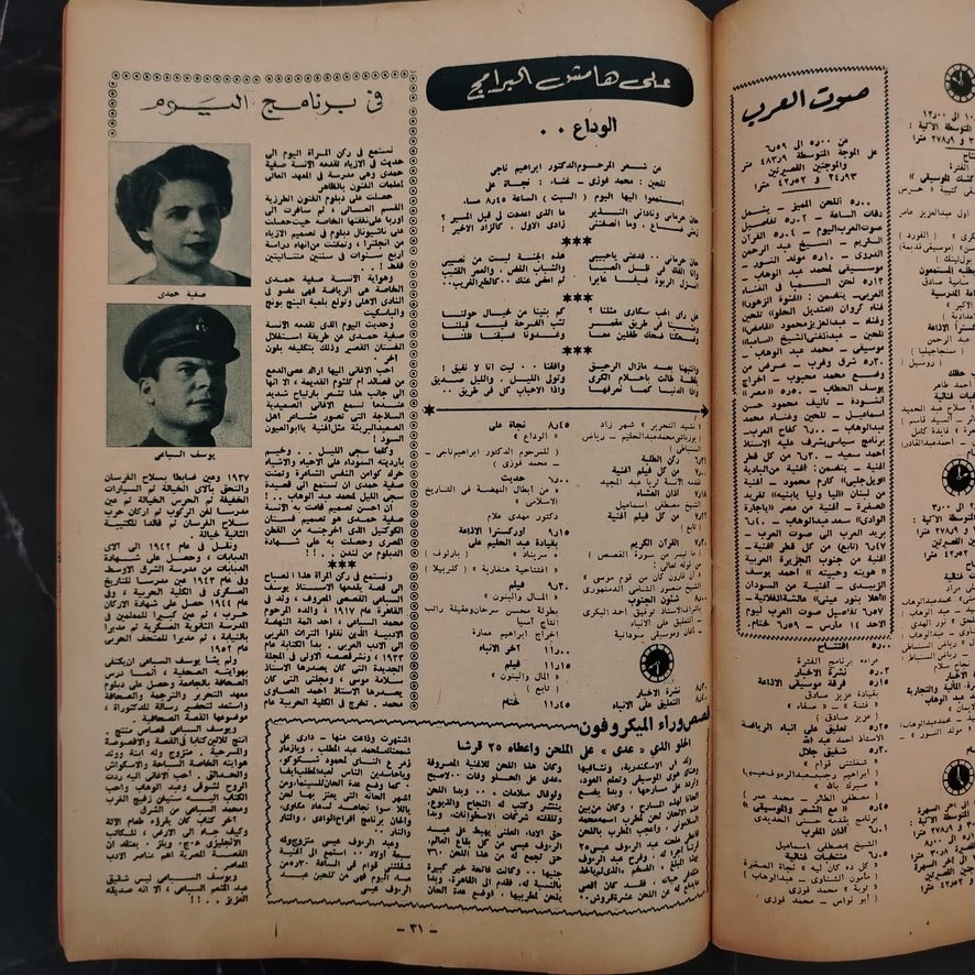 al-'itha'a al-Masriya Issue No. 991 \ Magazine