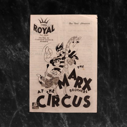 Original Promotional Brochure “The Marx Brothers at the Circus” 1940
