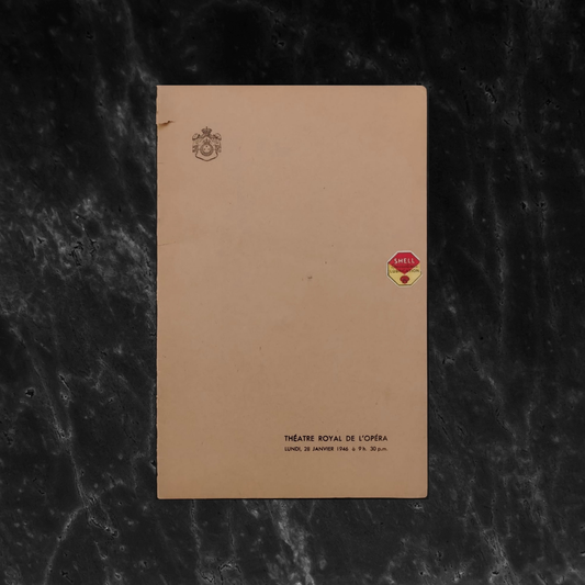 A program for the "Theatre Royal De L'Opera", Monday 28 January 1946 \ Brochure