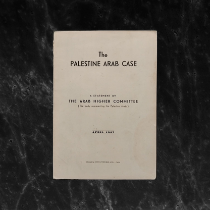 The Palestinian Arab Case \ Book