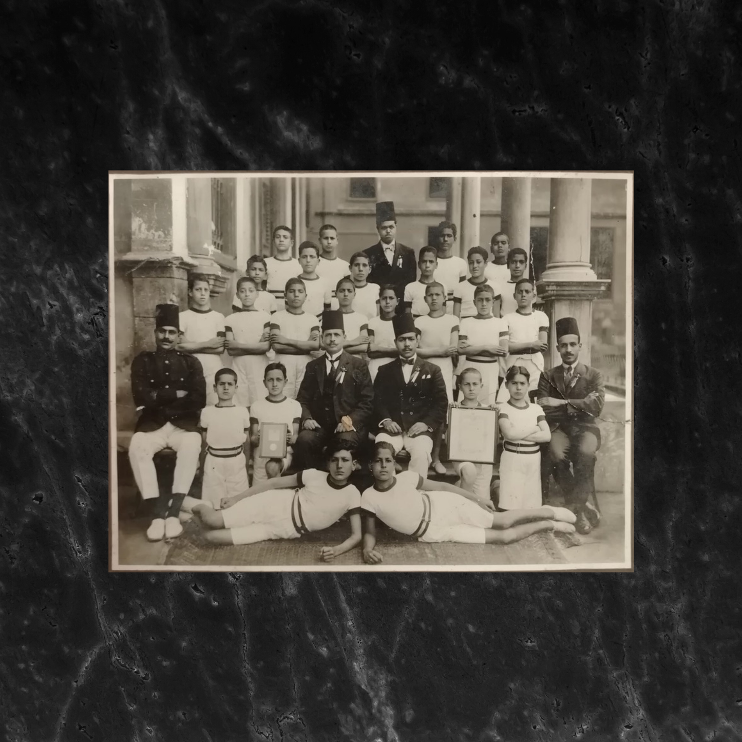 Early 20th-Century Egyptian School Sports Team Portrait صورة لقريق رياضي مدرسي \ Photo